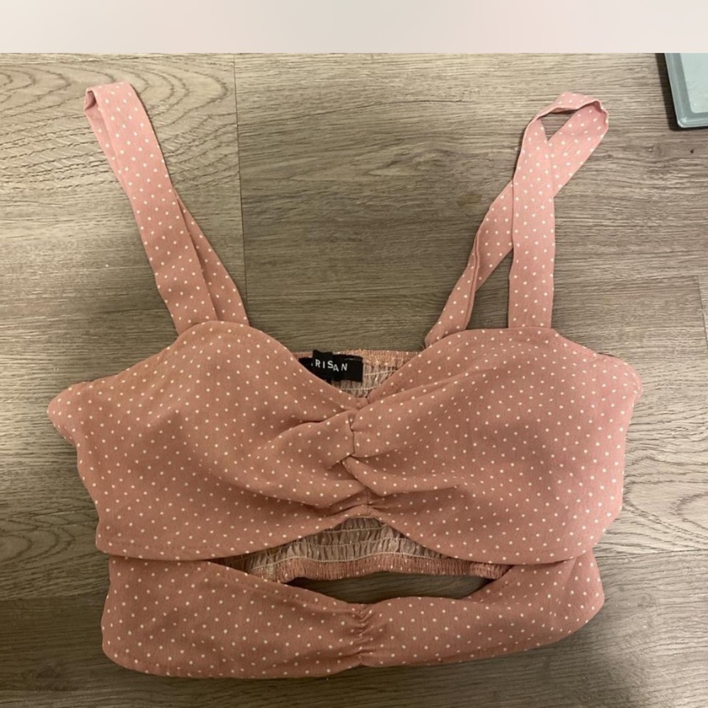 Parisian Pink Polka Dot Women's Top